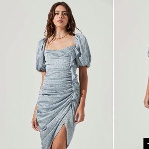 Astr the label Emma ruched bubble midi dress.